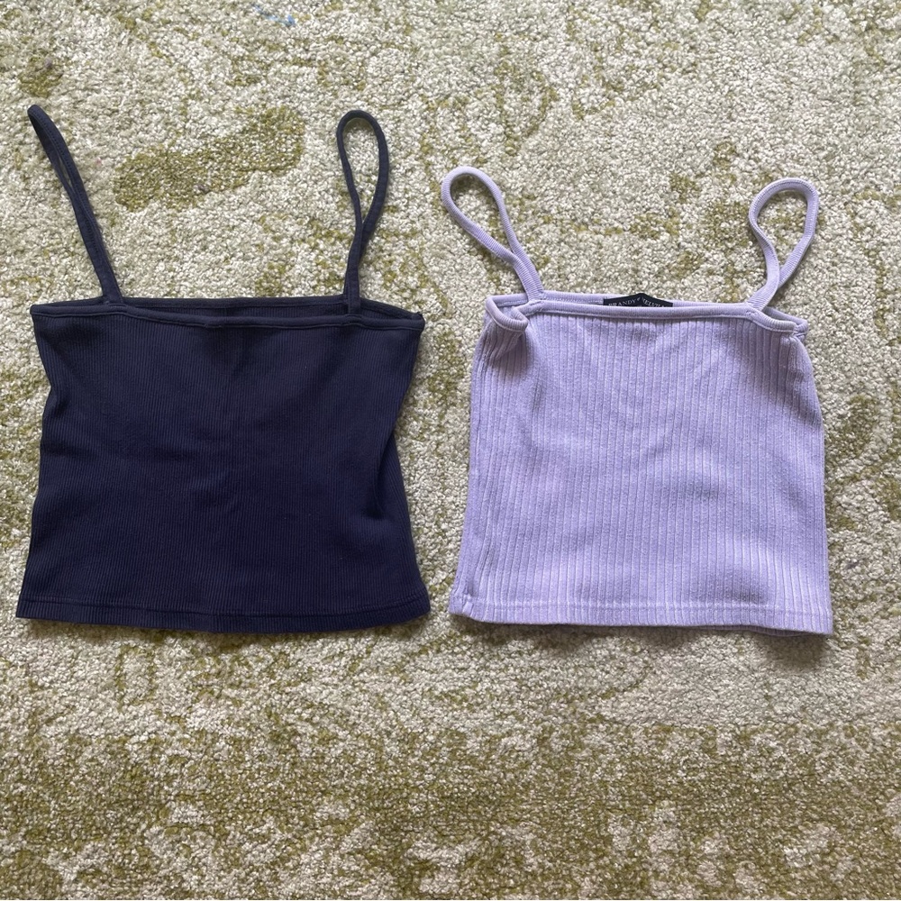 navy and lavender camisole tops BUNDLE brandy melville